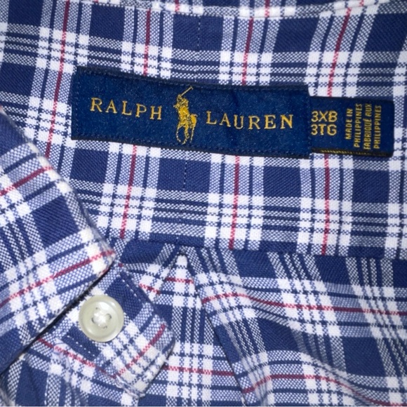 RALPH LAUREN Mens 3XB Plaid Button-Down Shirt Bundle – Set of 3 | Classic Oxford - Picture 11 of 16